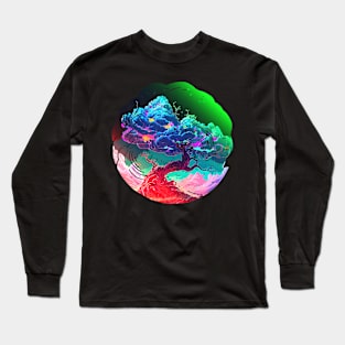 Fantasy Tree in Green Dreamland Long Sleeve T-Shirt